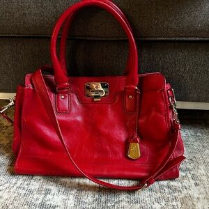 Cole Haan Red‎ Leather
Vintage Valise Novelty
Kendra Tote Bag w/ Shoulder
Strap